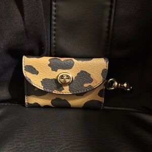Coach Leopard Print Card Holder